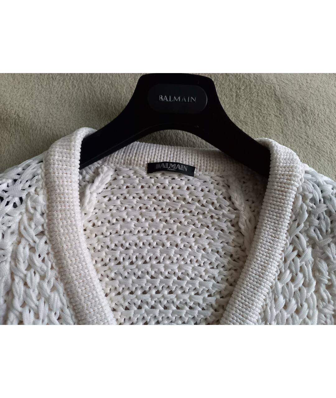 BALMAIN Белый полиамидовый джемпер / свитер, фото 3