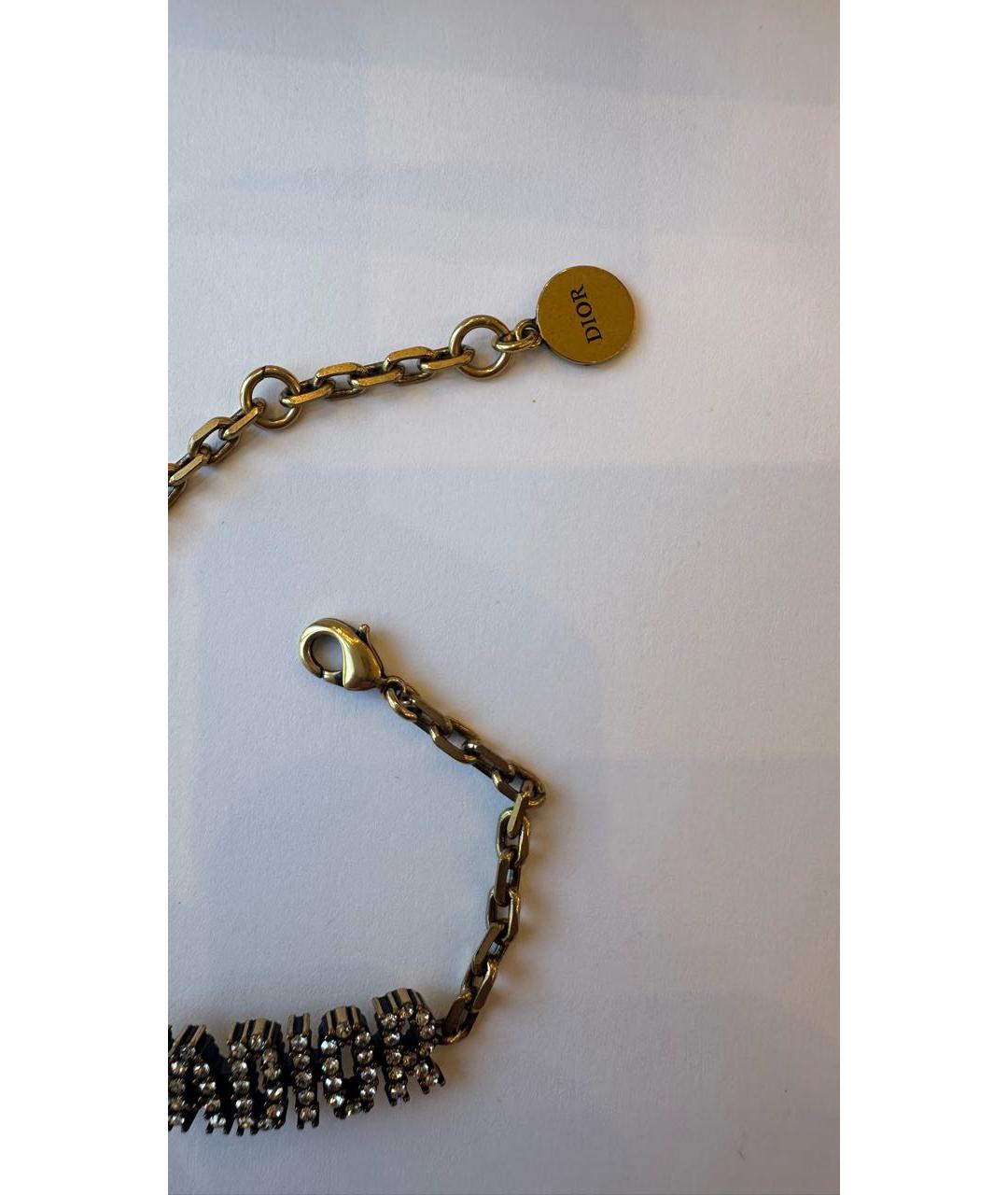 CHRISTIAN DIOR Золотой металлический браслет, фото 3