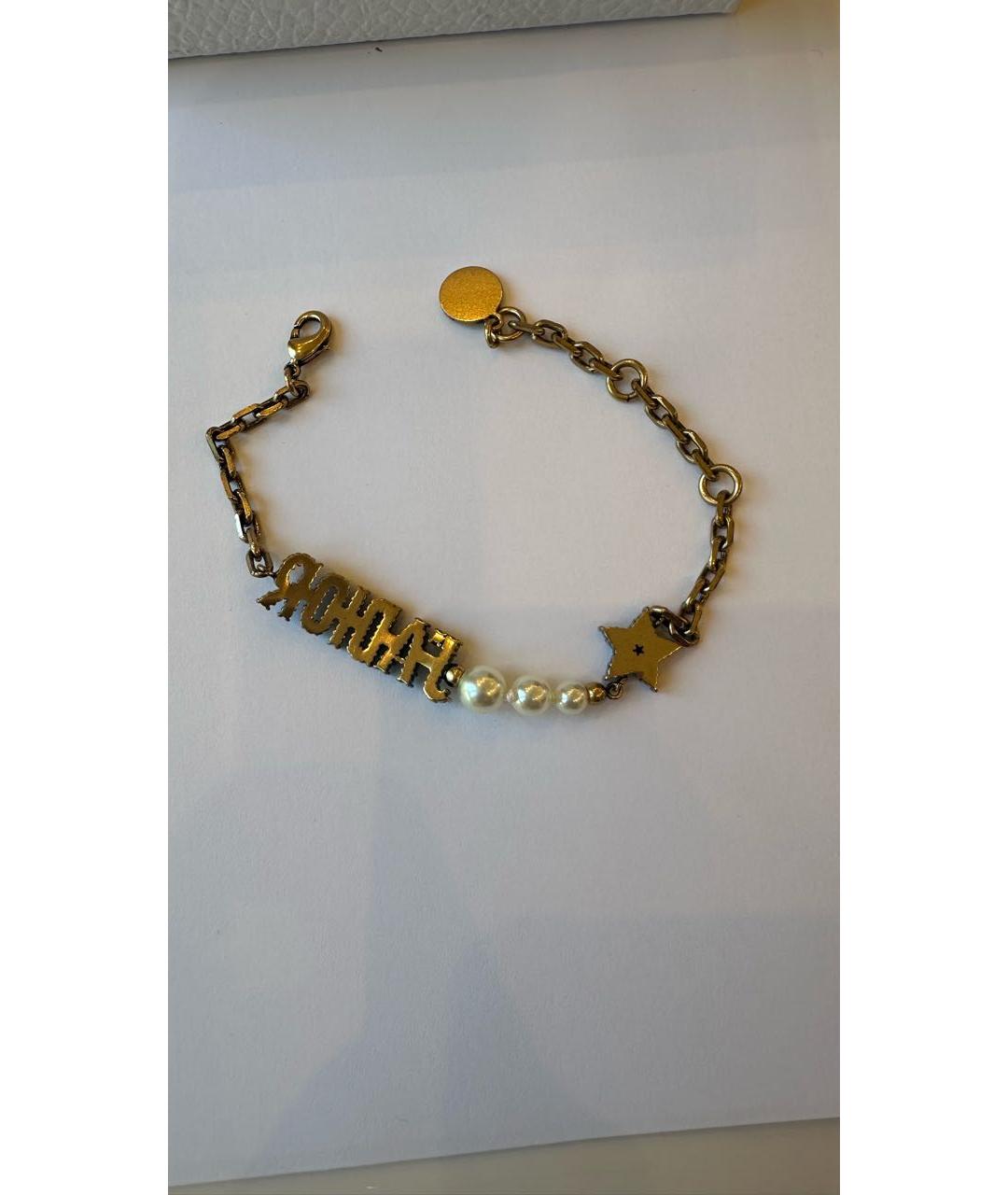 CHRISTIAN DIOR Золотой металлический браслет, фото 2