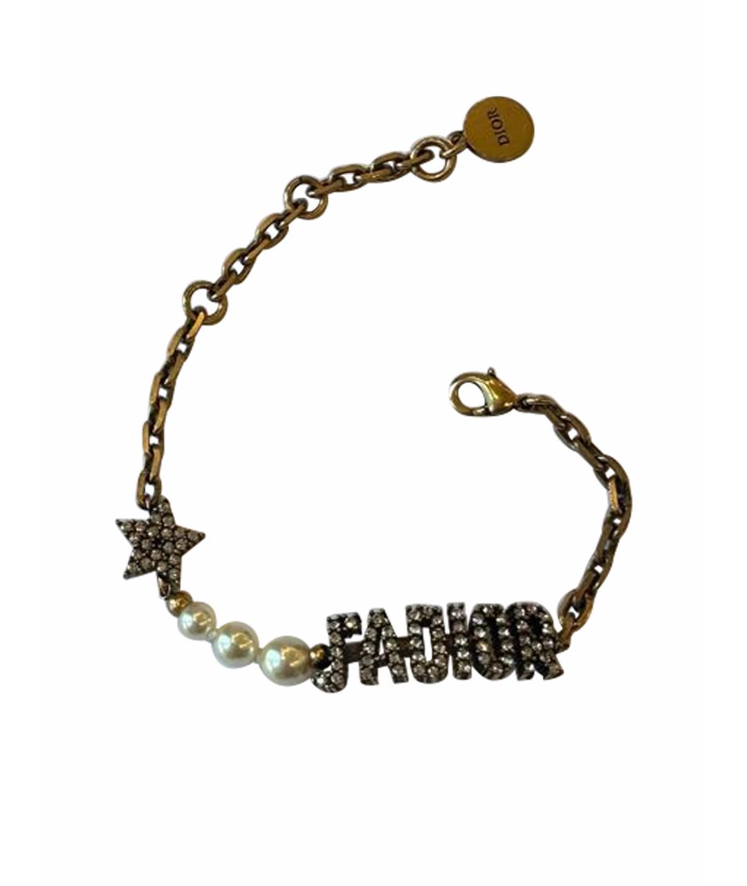 CHRISTIAN DIOR Золотой металлический браслет, фото 1