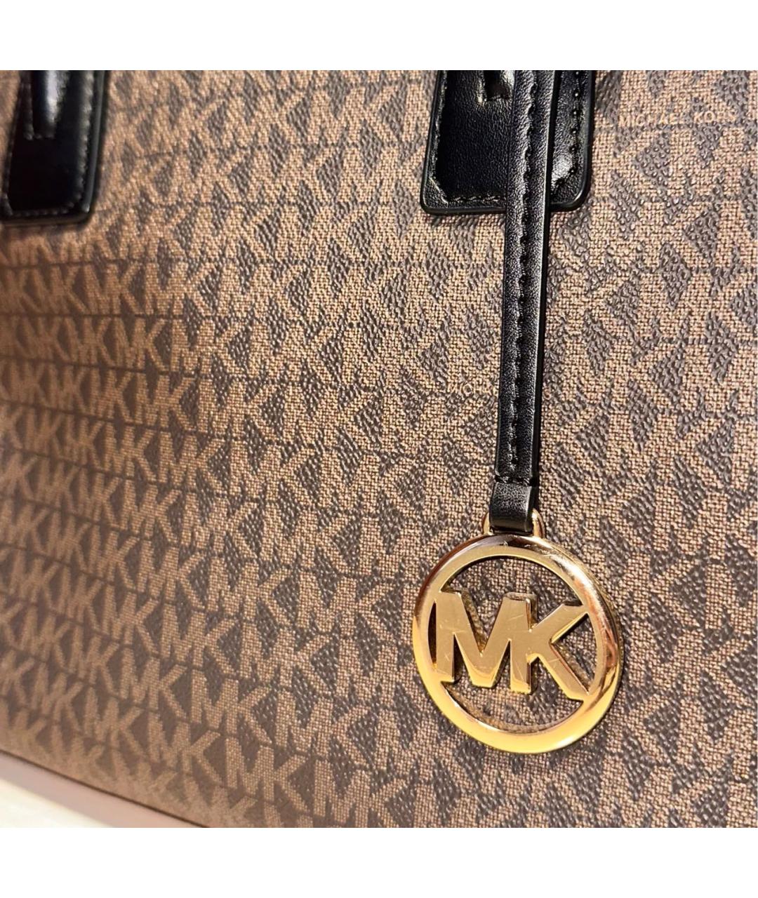 MICHAEL KORS Черная сумка с короткими ручками из искусственной кожи, фото 6