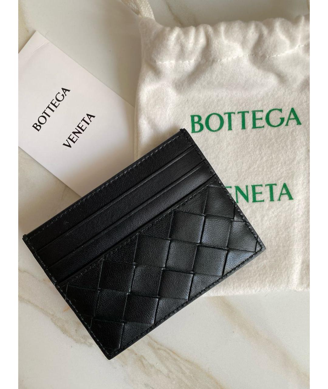 BOTTEGA VENETA Черный кожаный кардхолдер, фото 2