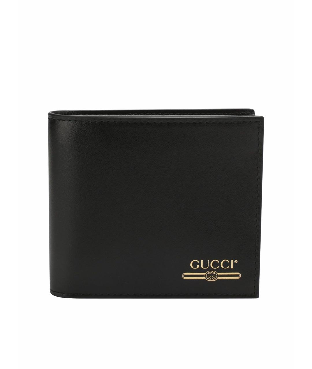 GUCCI Черный кожаный кошелек, фото 1