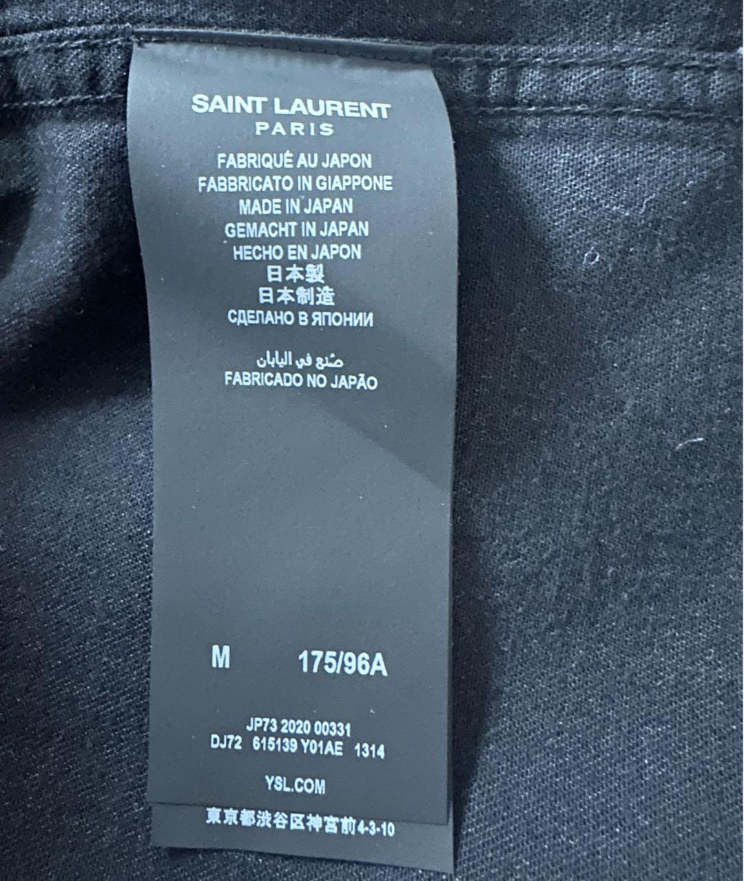 SAINT LAURENT Черная хлопковая рубашка, фото 4