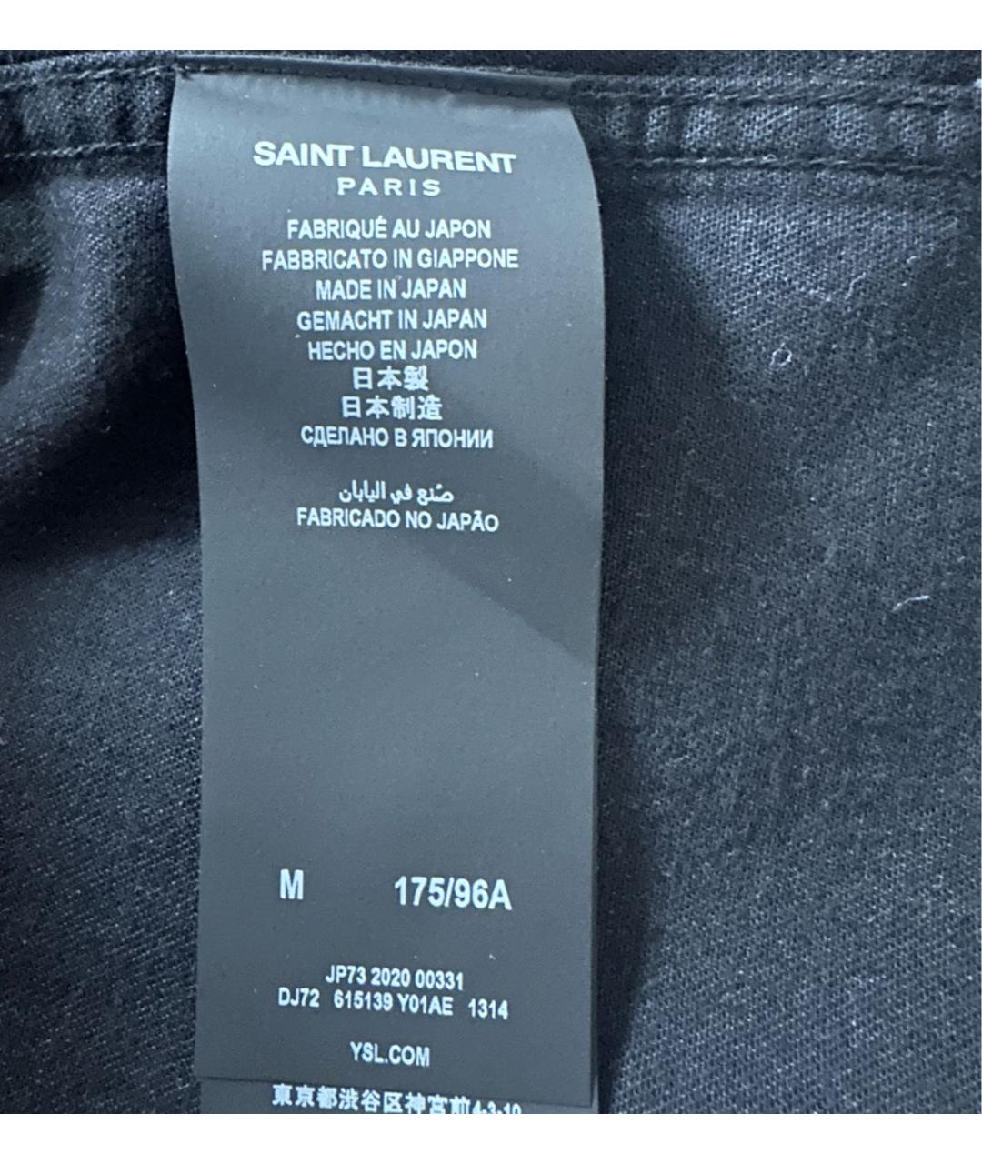 SAINT LAURENT Черная хлопковая рубашка, фото 5