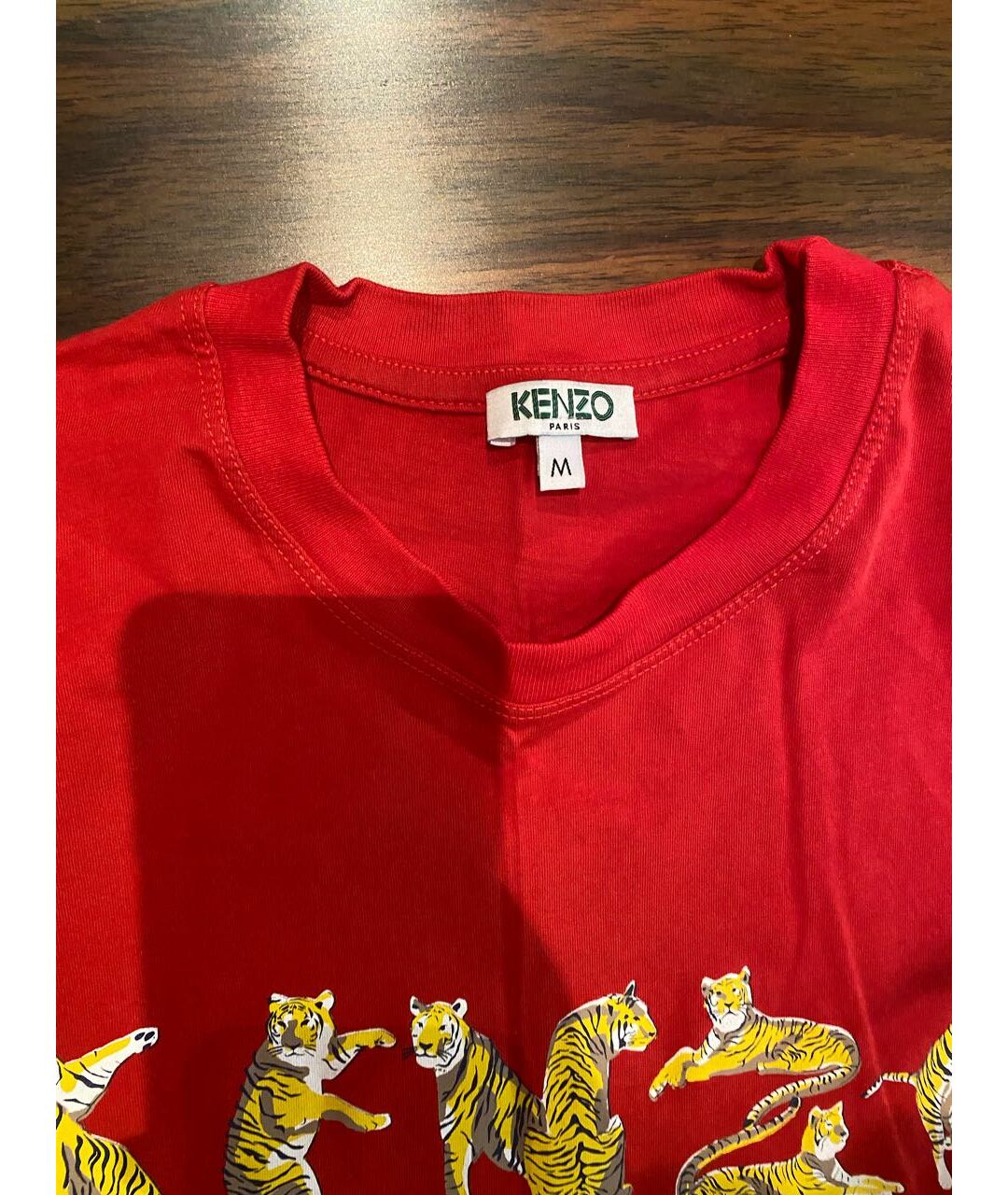 KENZO Красная хлопковая футболка, фото 2