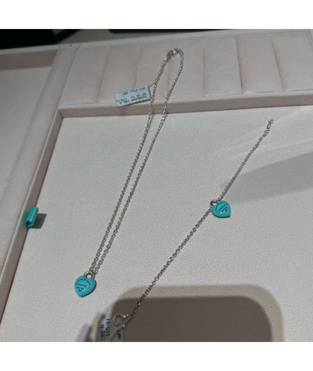 TIFFANY&CO Бирюзовый серебряный браслет, фото 3