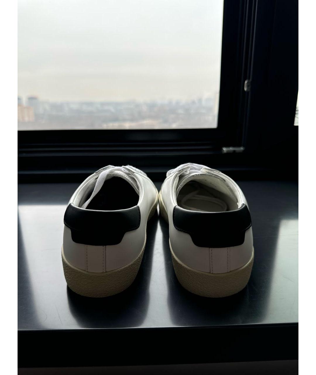 SAINT LAURENT Белые кожаные кеды, фото 4