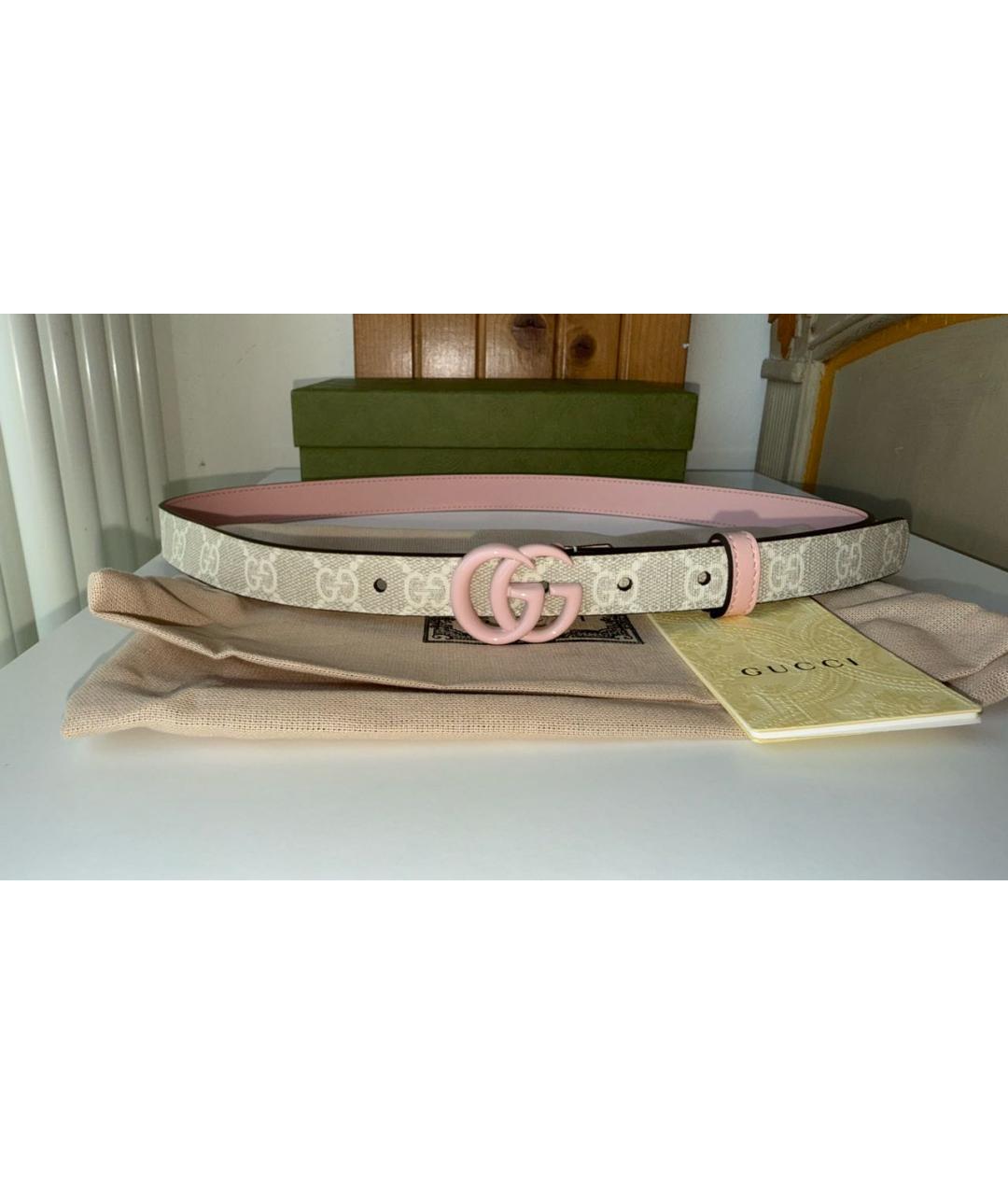 GUCCI Серый кожаный ремень, фото 2
