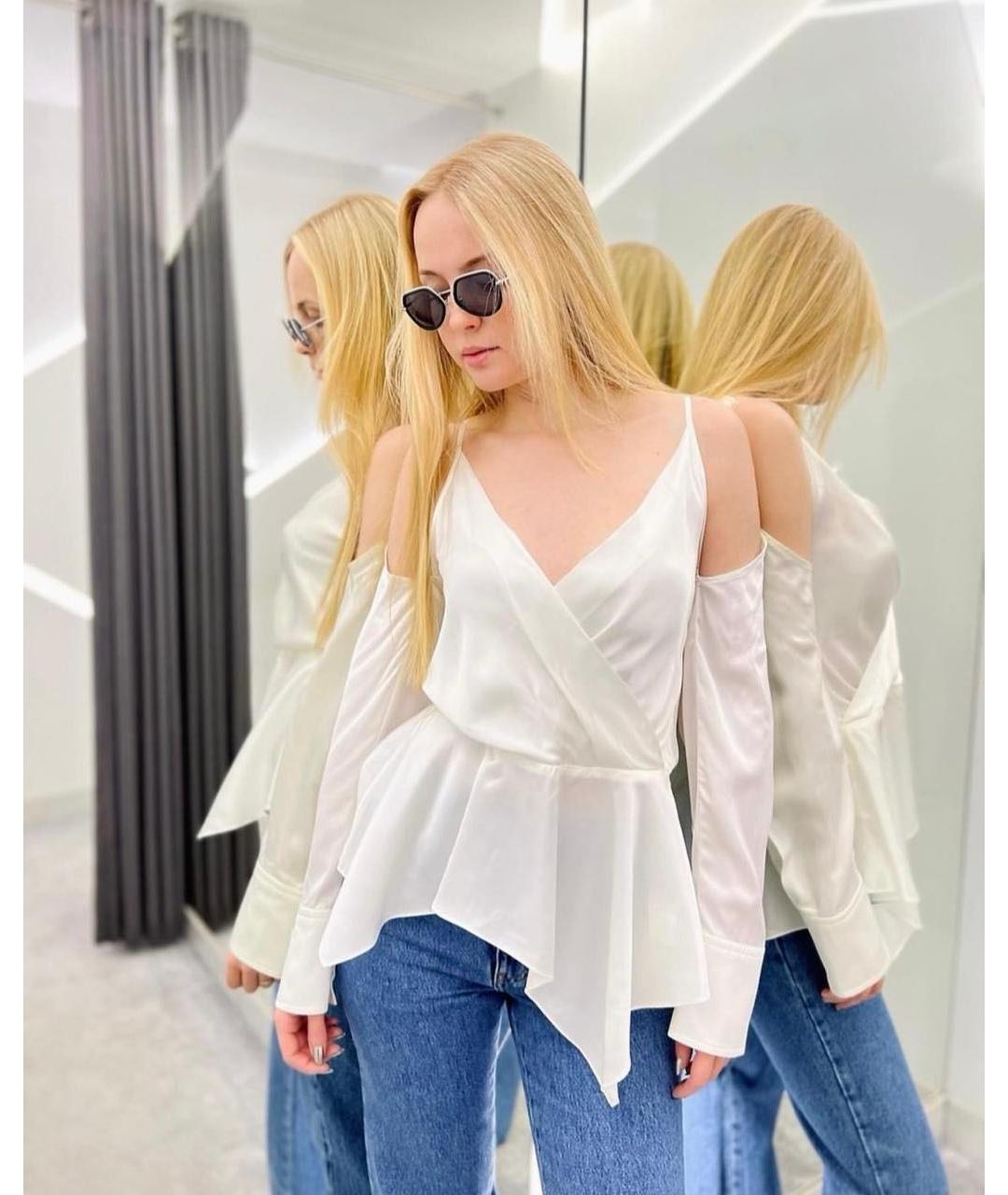 J.W.ANDERSON Белая вискозная блузы, фото 5