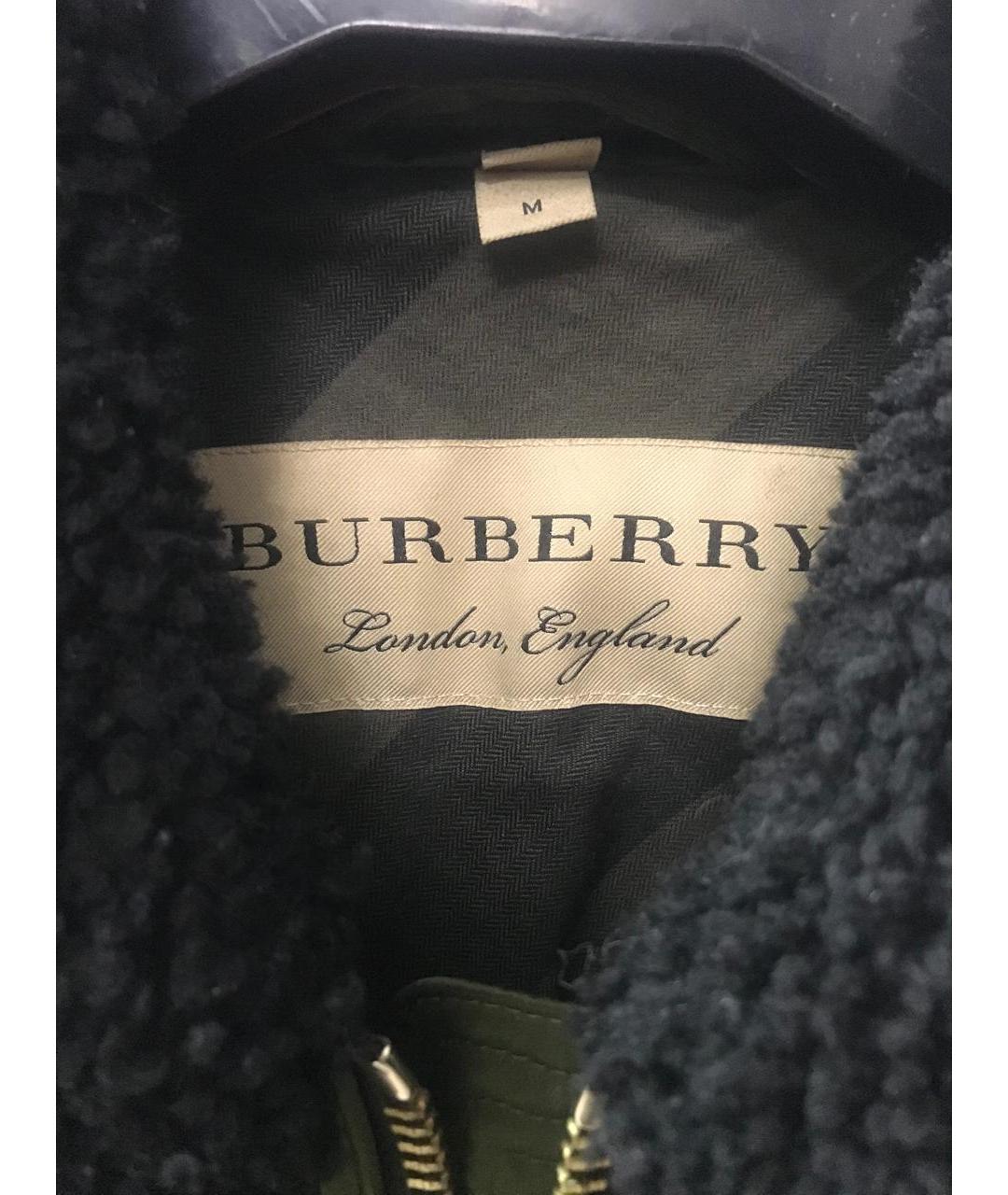 BURBERRY Хаки полиэстеровая куртка, фото 5