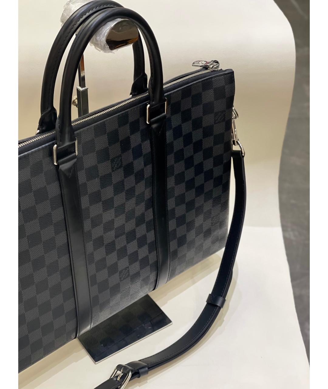 LOUIS VUITTON Черный портфель, фото 7