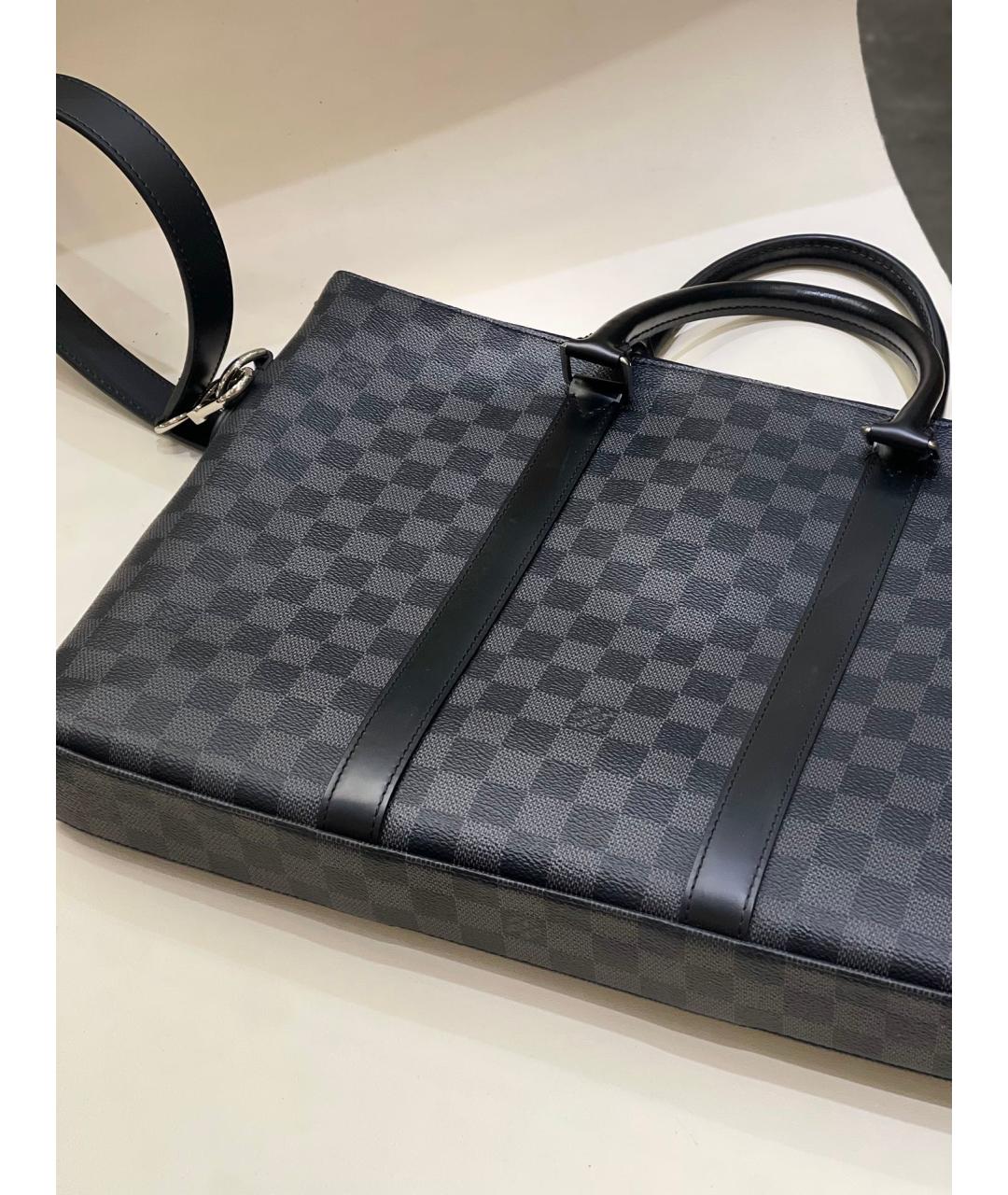 LOUIS VUITTON Черный портфель, фото 5