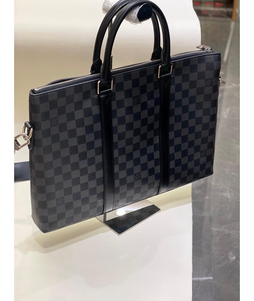 LOUIS VUITTON Черный портфель, фото 3