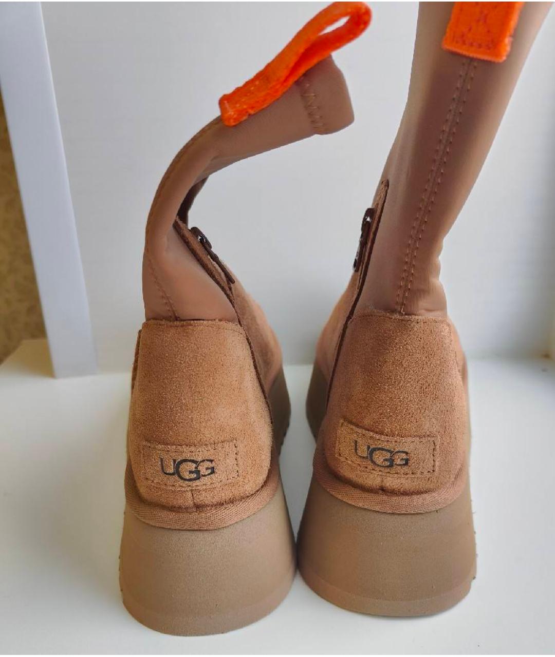 UGG AUSTRALIA Коричневые замшевые ботинки, фото 5