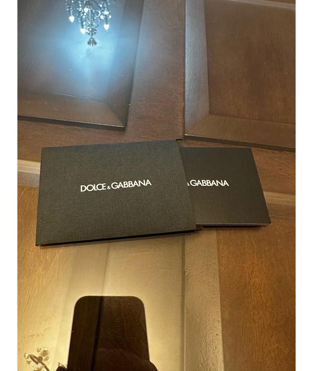 DOLCE&GABBANA Серый кожаный кошелек, фото 2