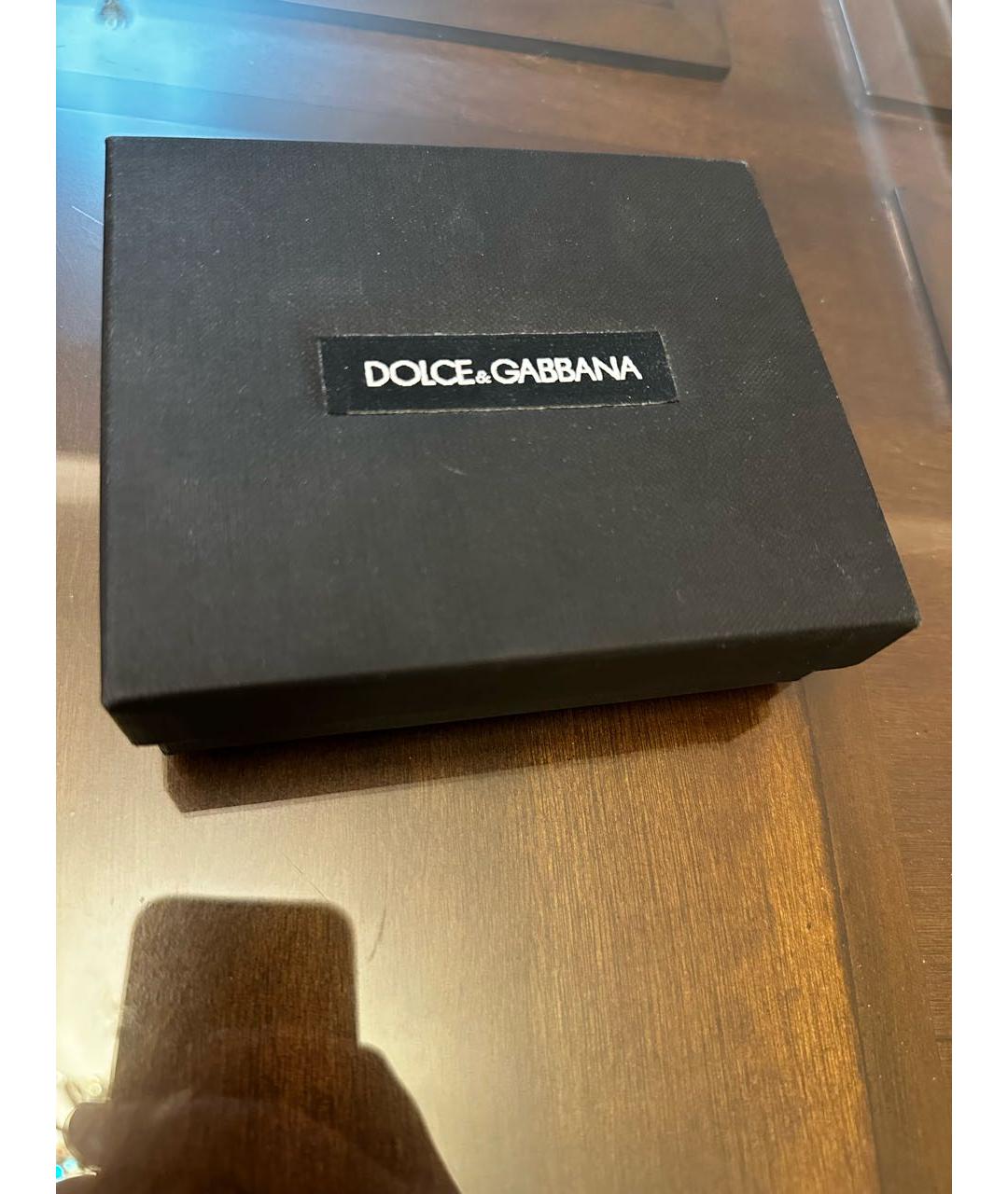DOLCE&GABBANA Серый кожаный кошелек, фото 3