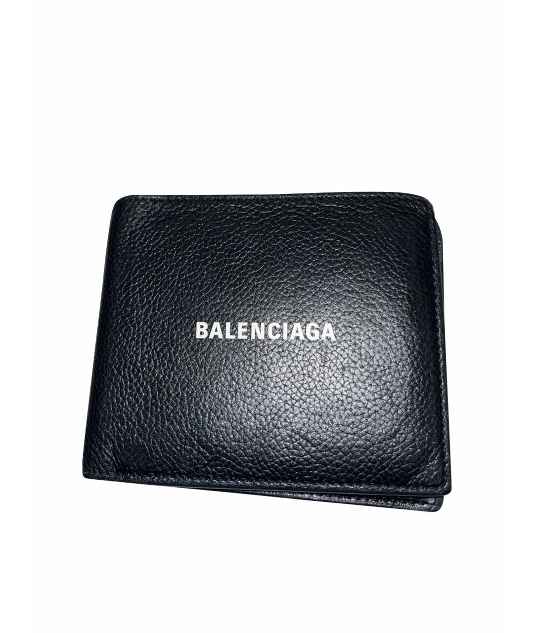 BALENCIAGA Черный кожаный кошелек, фото 1