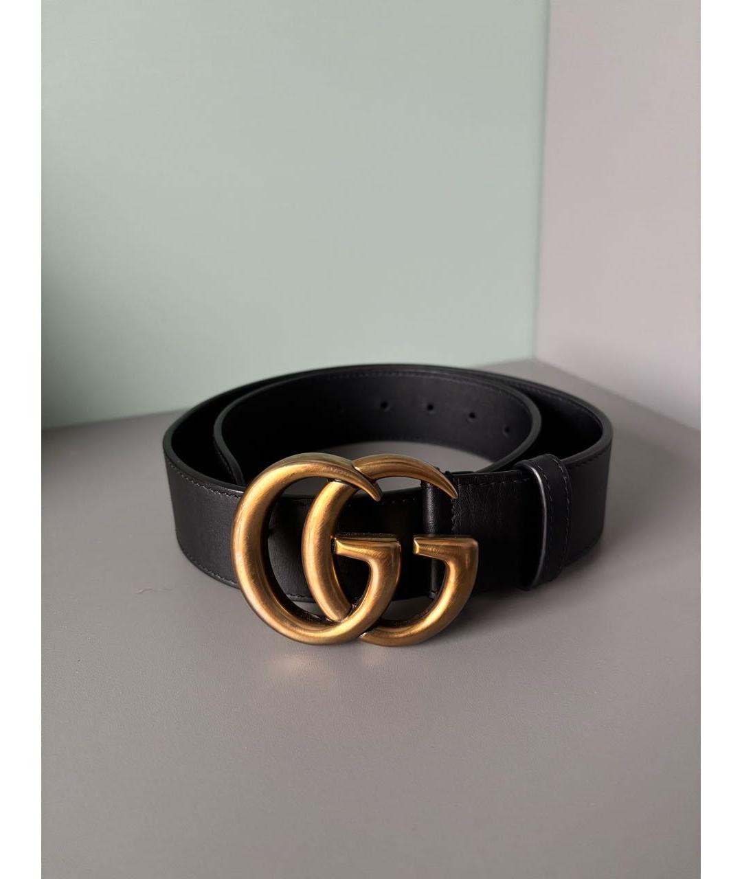 GUCCI Черный кожаный ремень, фото 5