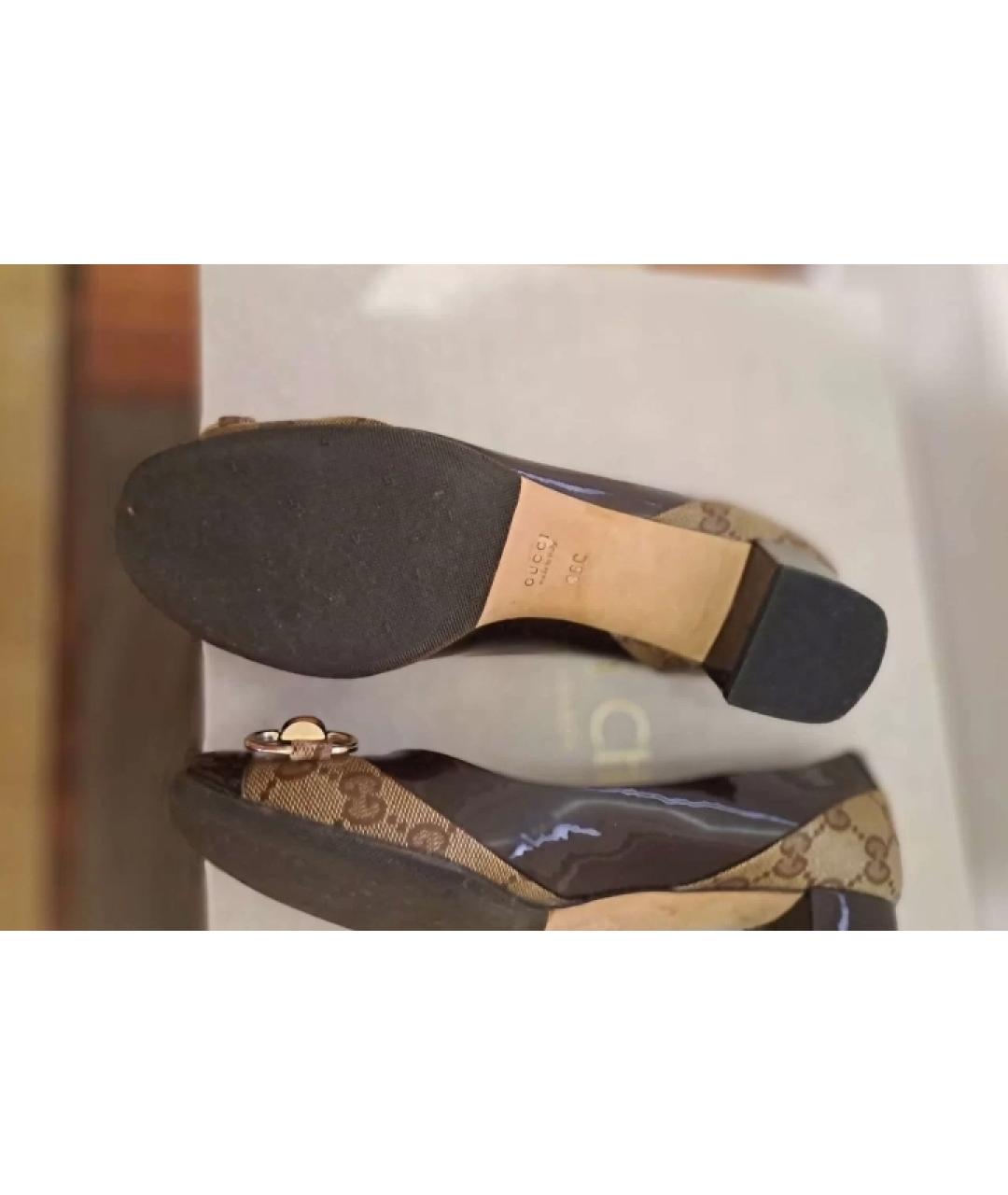GUCCI Коричневые балетки, фото 7