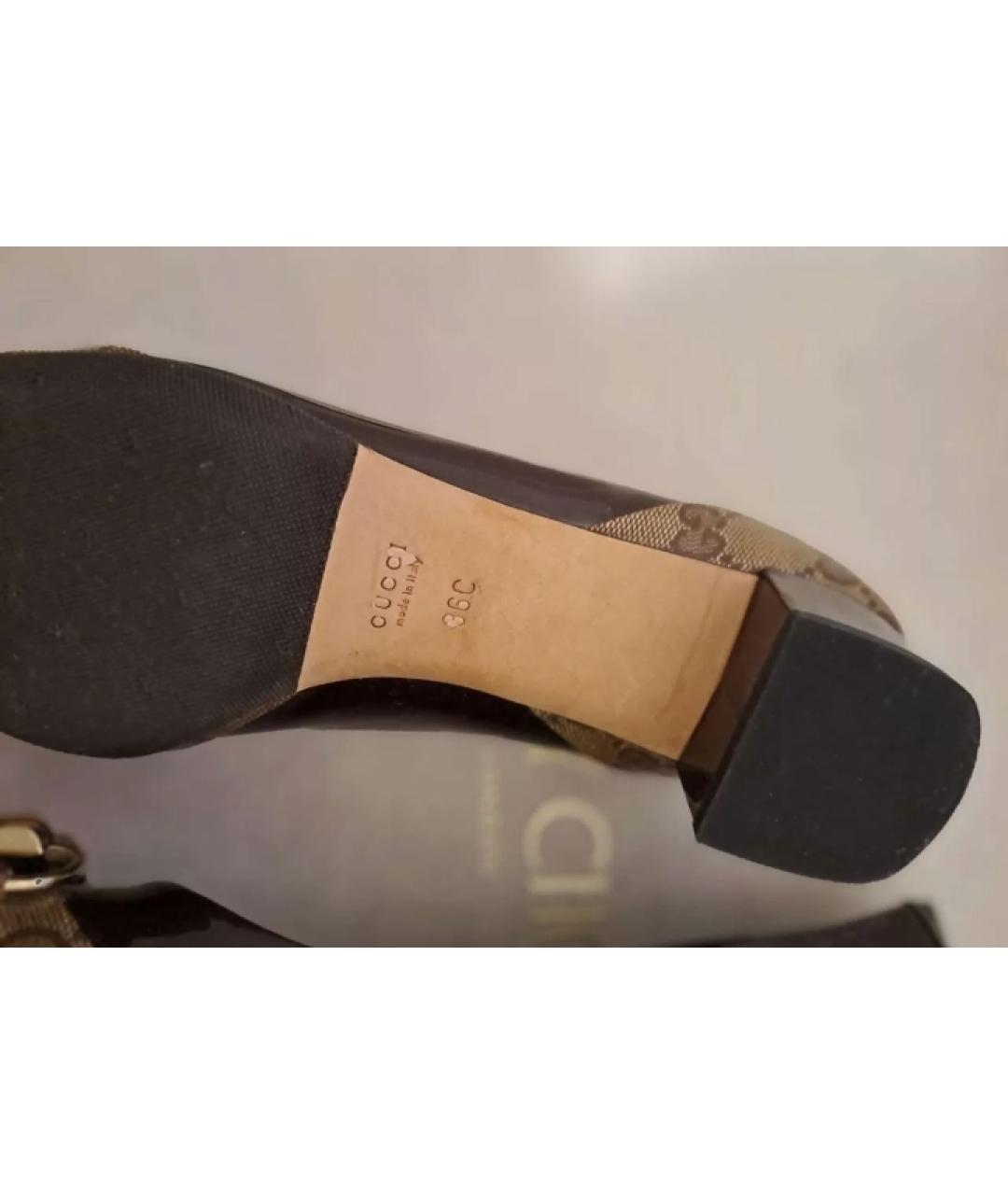 GUCCI Коричневые балетки, фото 8