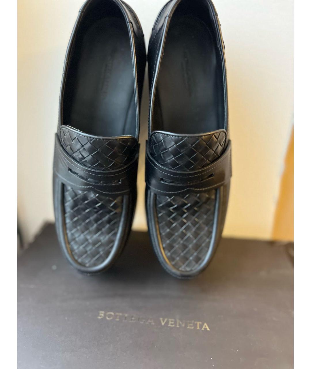 BOTTEGA VENETA Черные кожаные лоферы, фото 3