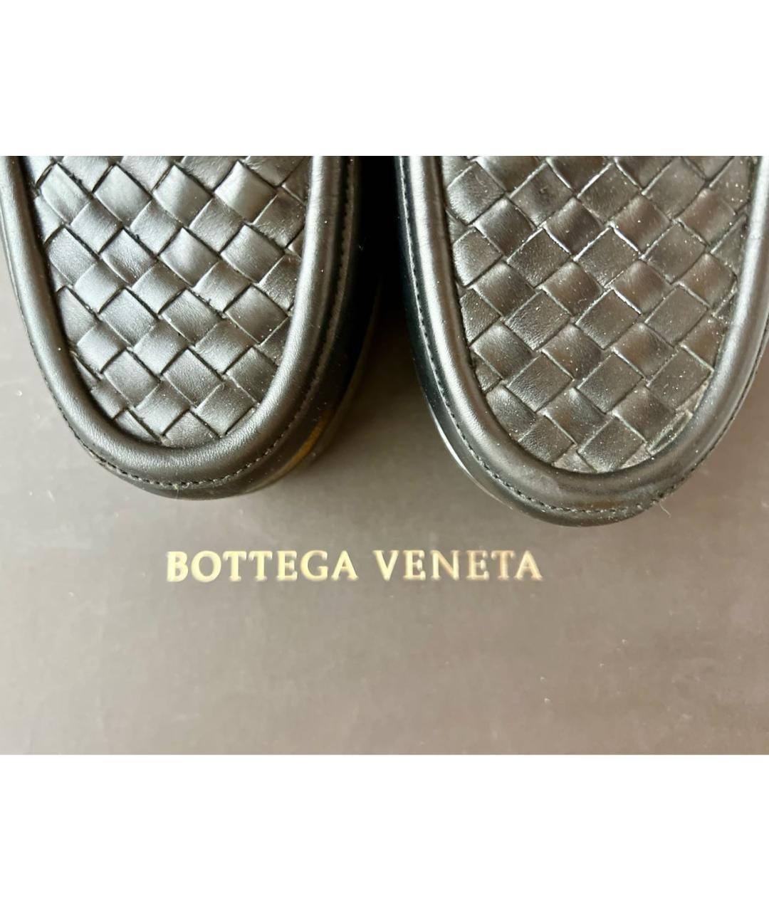 BOTTEGA VENETA Черные кожаные лоферы, фото 5