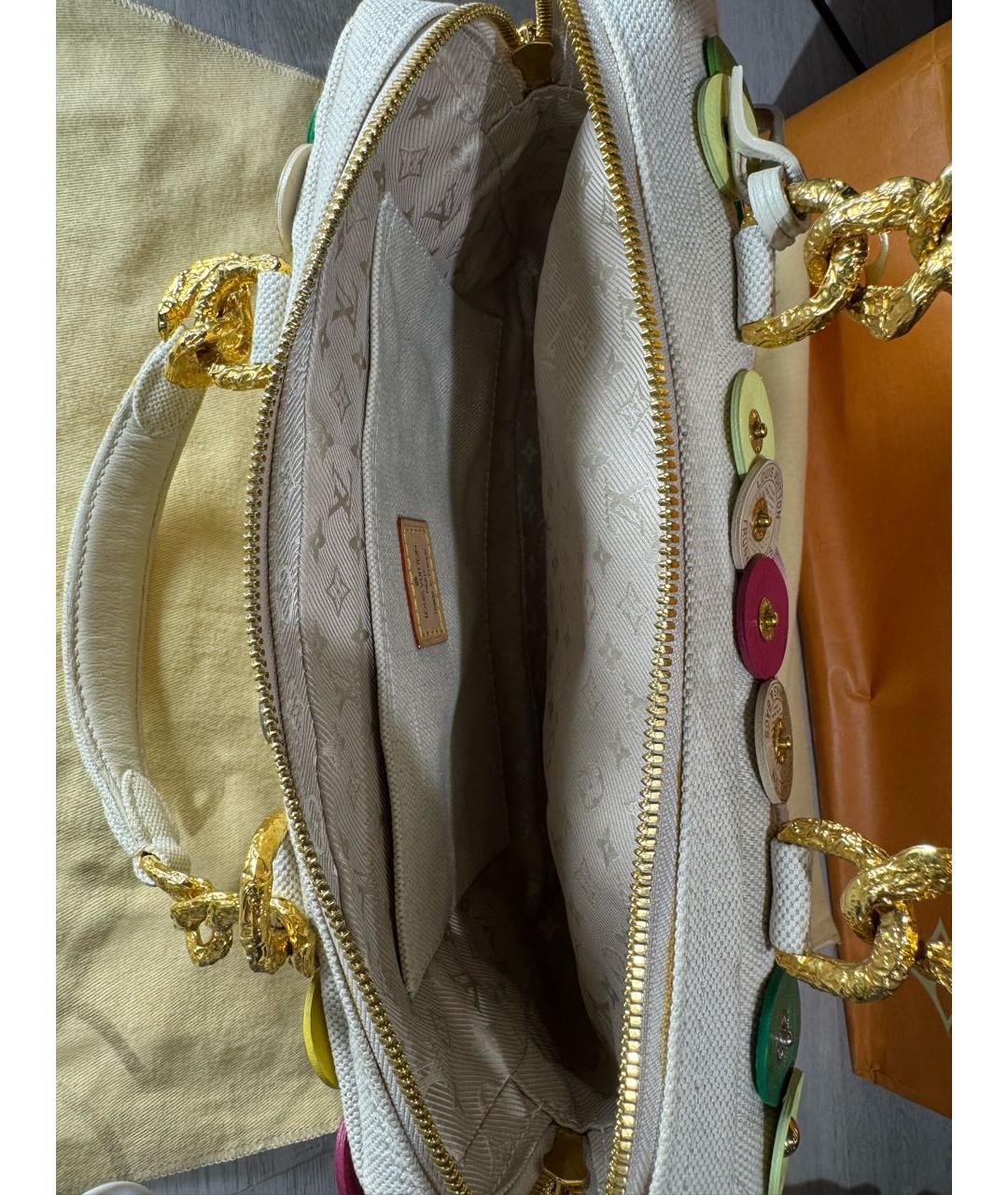 LOUIS VUITTON Мульти тканевая сумка с короткими ручками, фото 6