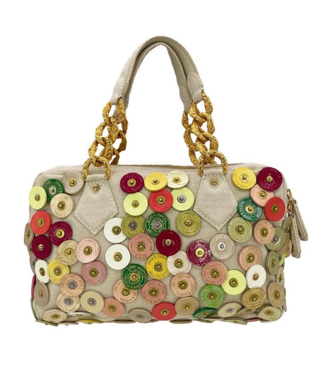 LOUIS VUITTON Мульти тканевая сумка с короткими ручками, фото 3