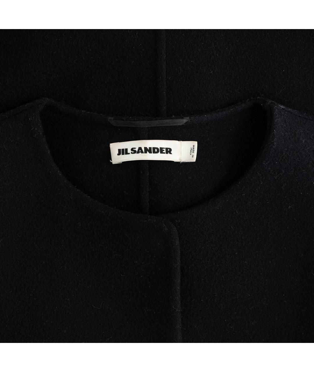 JIL SANDER Темно-синее шерстяное пальто, фото 3