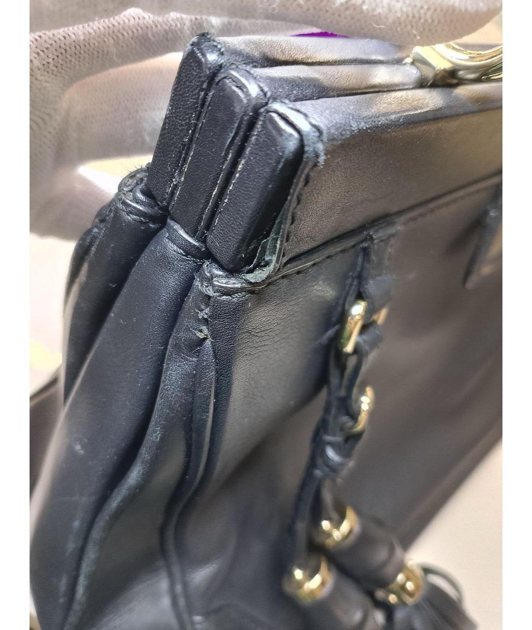 GUCCI Черная кожаная сумка с короткими ручками, фото 5