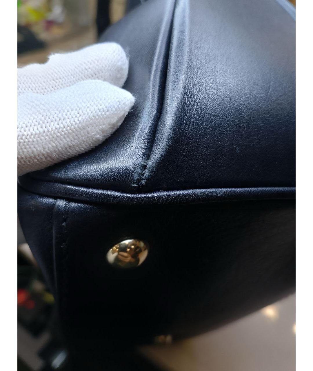 GUCCI Черная кожаная сумка с короткими ручками, фото 8