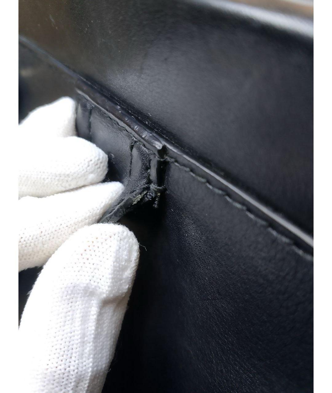 GUCCI Черная кожаная сумка с короткими ручками, фото 6