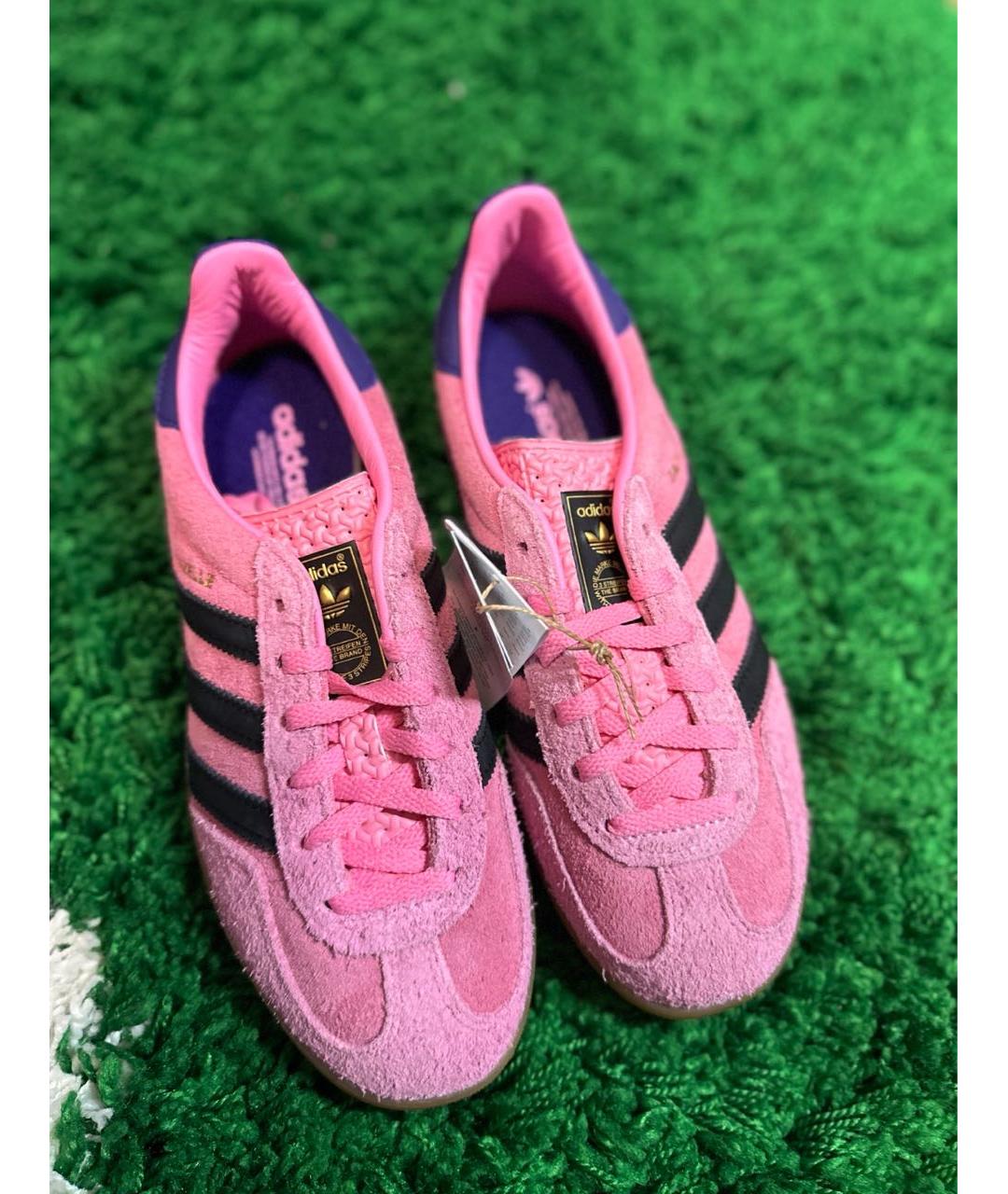 ADIDAS Розовые замшевые кеды, фото 3