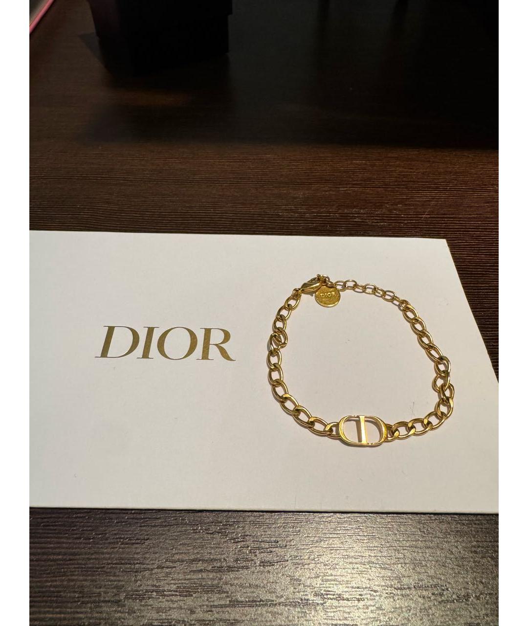 CHRISTIAN DIOR Золотой металлический браслет, фото 4