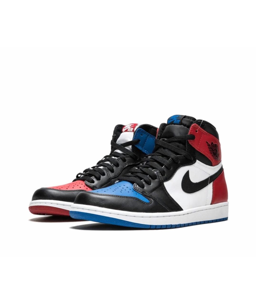 JORDAN Мульти кожаные высокие кроссовки / кеды, фото 4