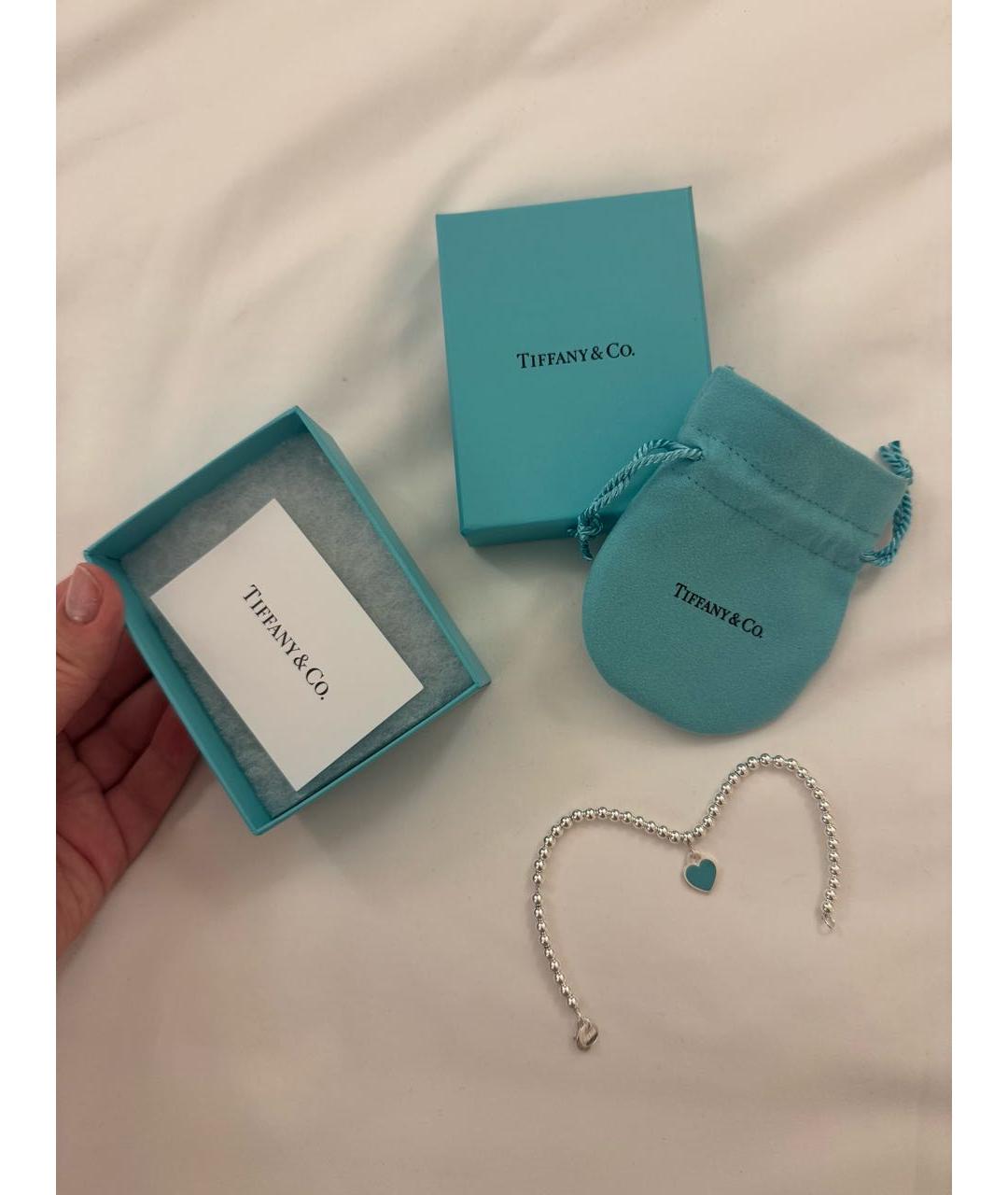 TIFFANY&CO Бирюзовый серебряный браслет, фото 4