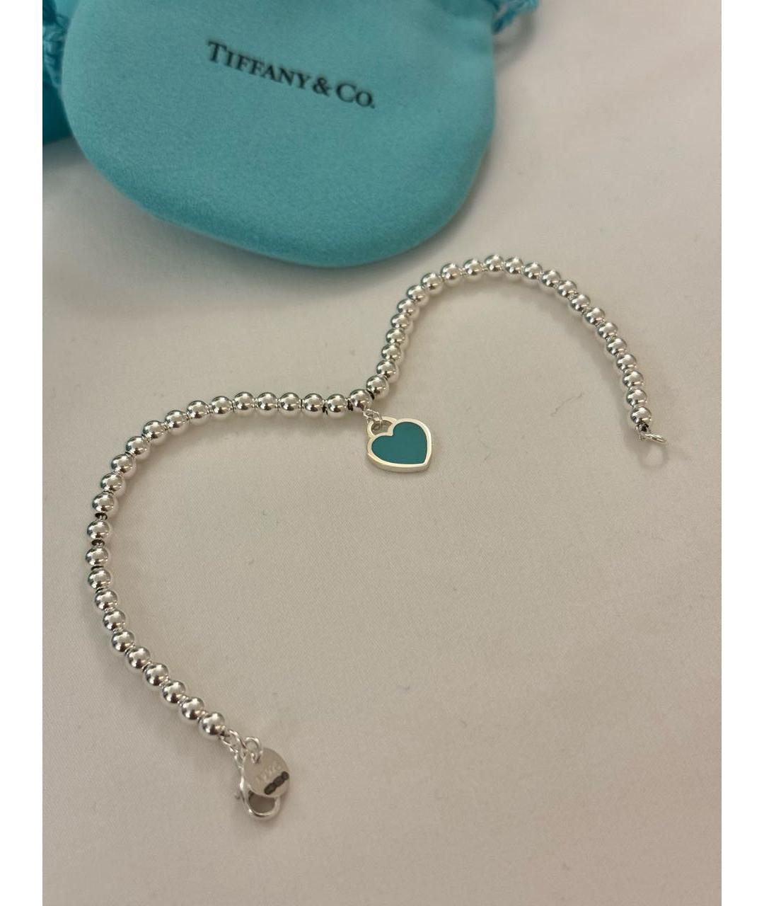 TIFFANY&CO Бирюзовый серебряный браслет, фото 5