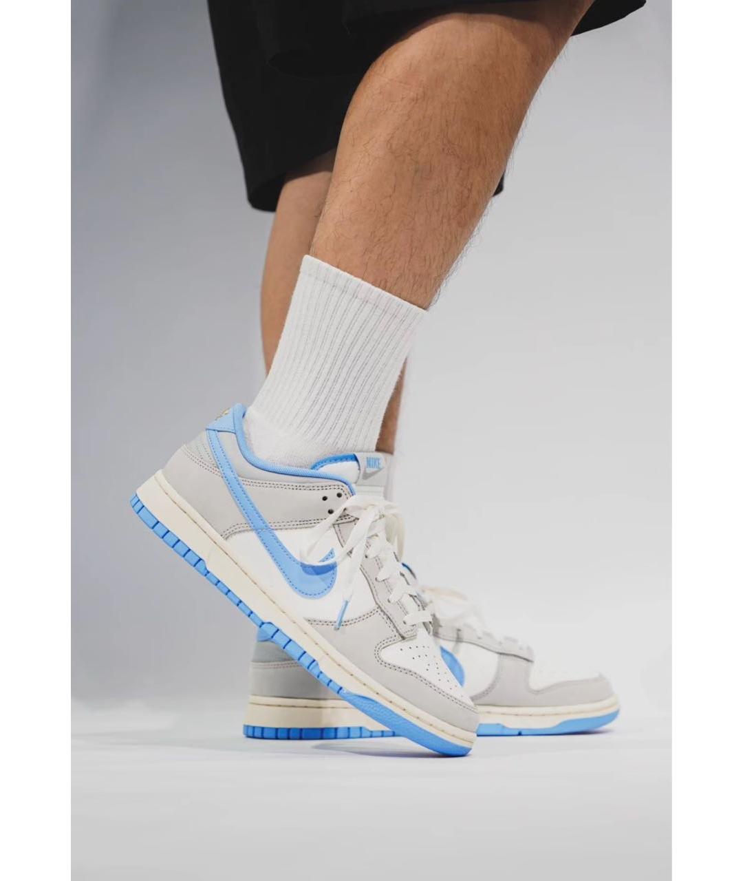 NIKE Голубые кожаные кроссовки, фото 5