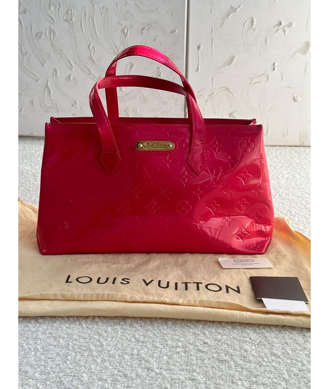 LOUIS VUITTON Красная сумка с короткими ручками из лакированной кожи, фото 2