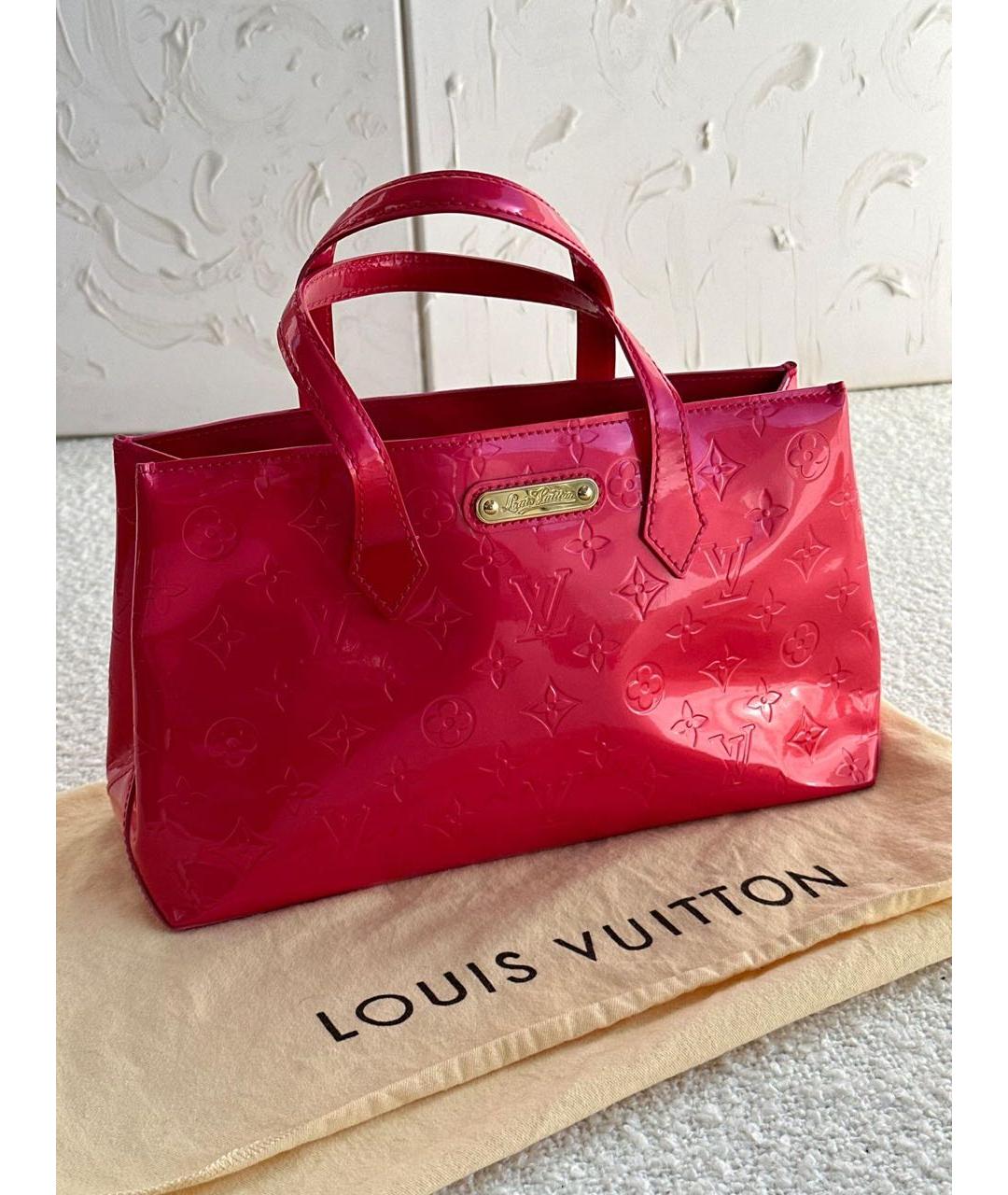 LOUIS VUITTON Красная сумка с короткими ручками из лакированной кожи, фото 9