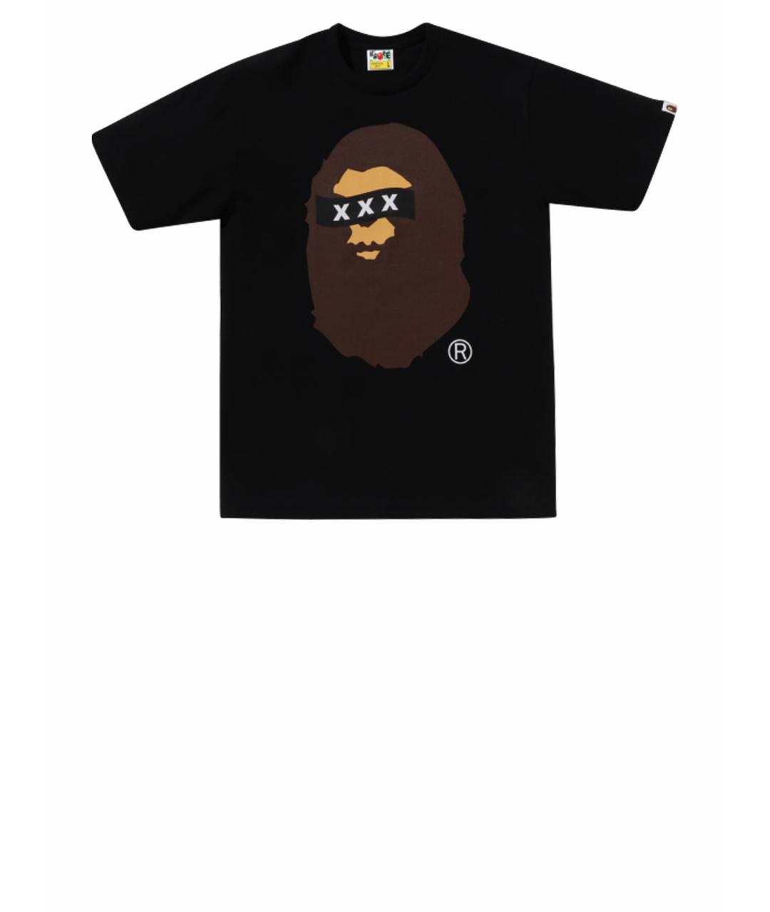 BAPE Черная хлопковая футболка, фото 1