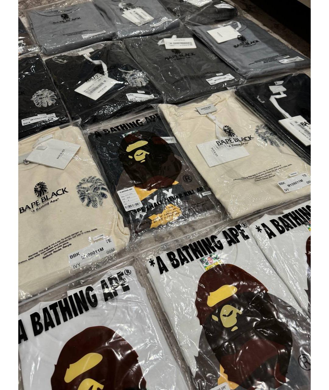 BAPE Черная хлопковая футболка, фото 2