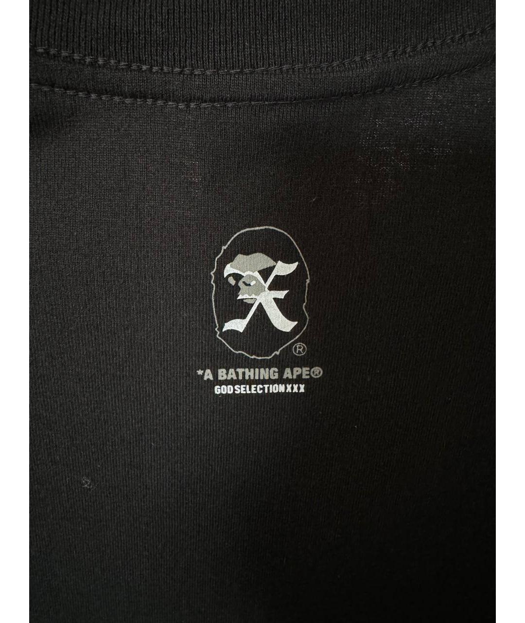 BAPE Черная хлопковая футболка, фото 4