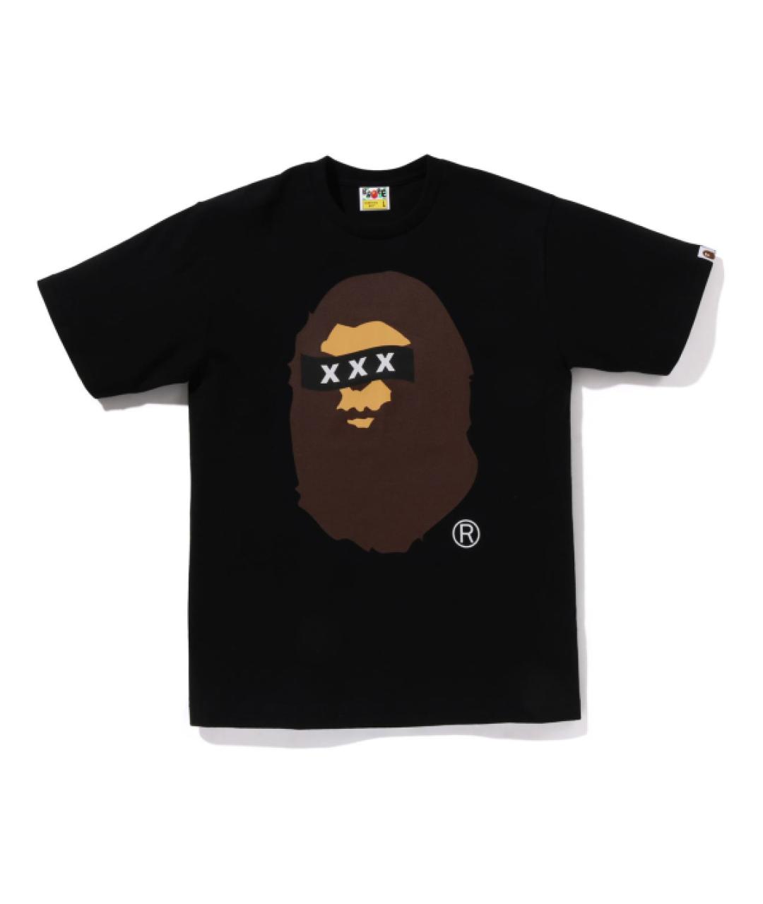 BAPE Черная хлопковая футболка, фото 9
