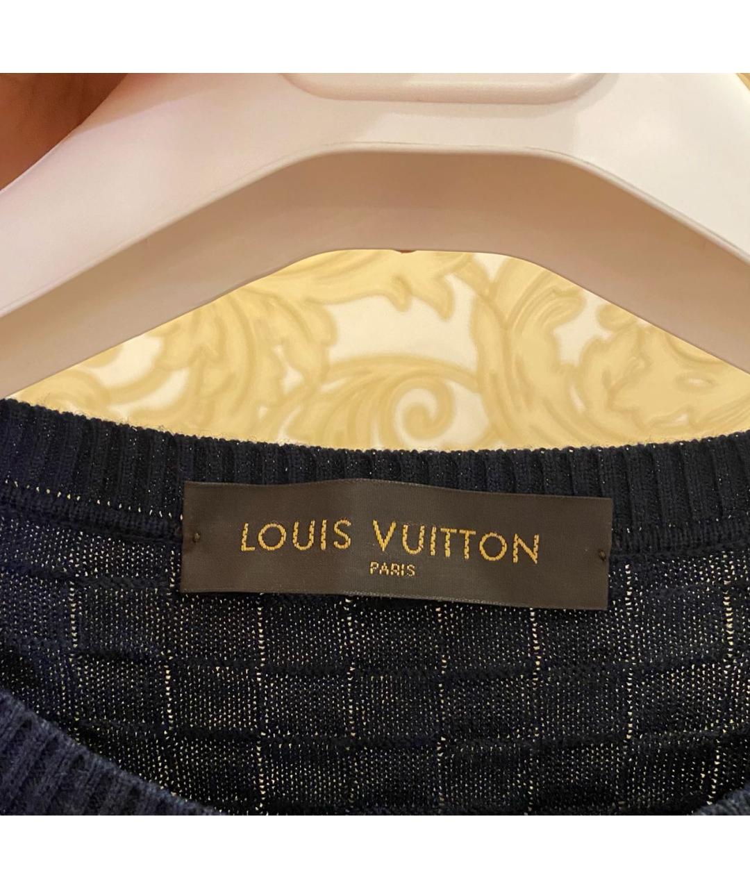 LOUIS VUITTON Темно-синий шерстяной джемпер / свитер, фото 7