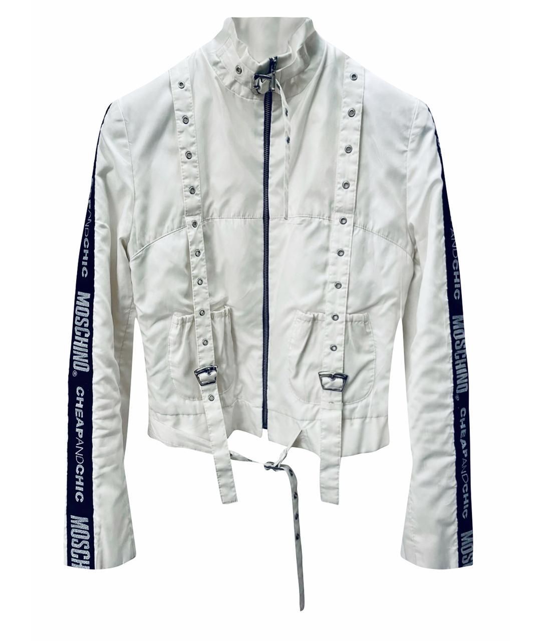 MOSCHINO Белая полиэстеровая куртка, фото 1