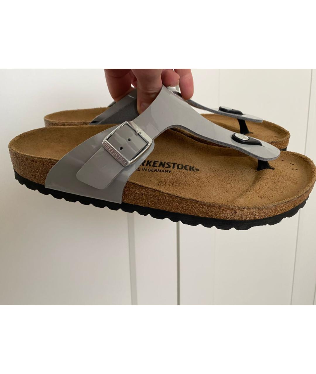 BIRKENSTOCK Серые замшевые сабо, фото 9