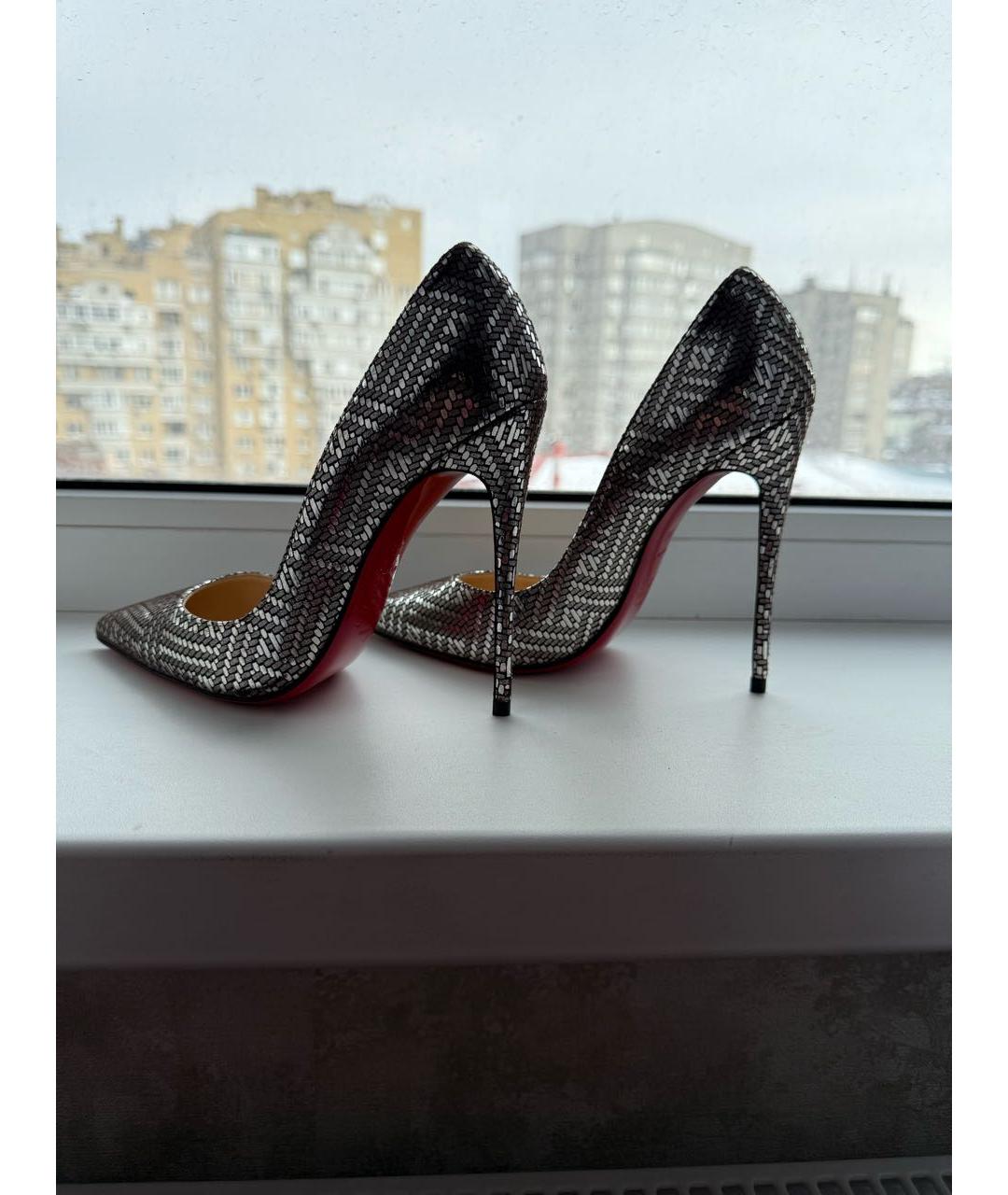 CHRISTIAN LOUBOUTIN Серебряные туфли, фото 8