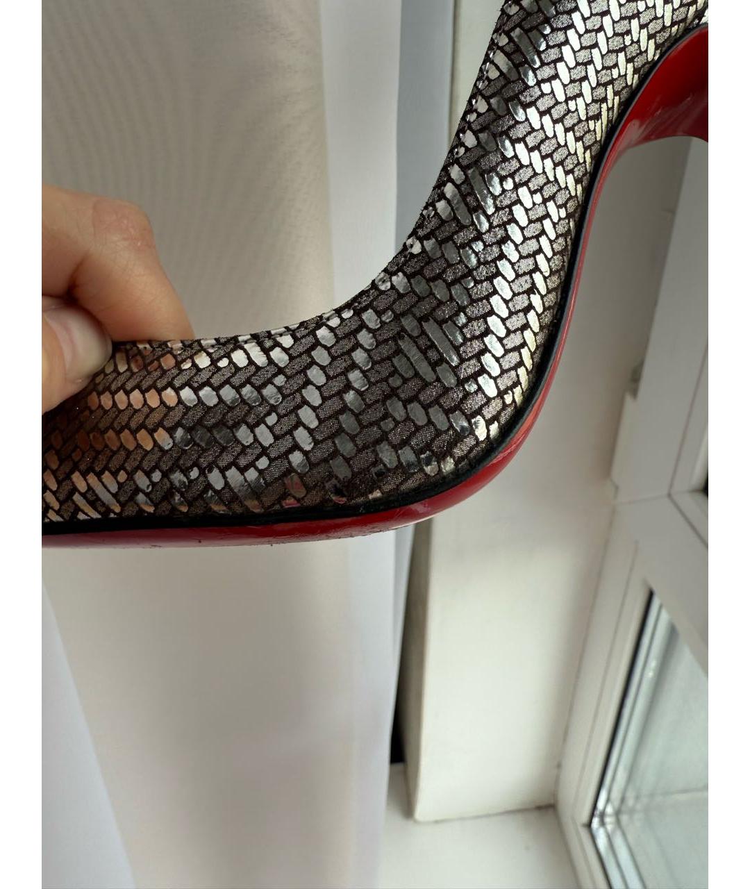 CHRISTIAN LOUBOUTIN Серебряные туфли, фото 6
